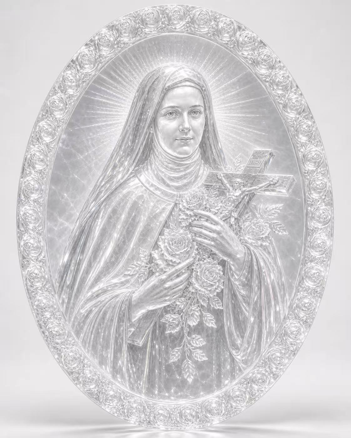 Précommande — Sainte Thérèse de Lisieux en Quartz Rose