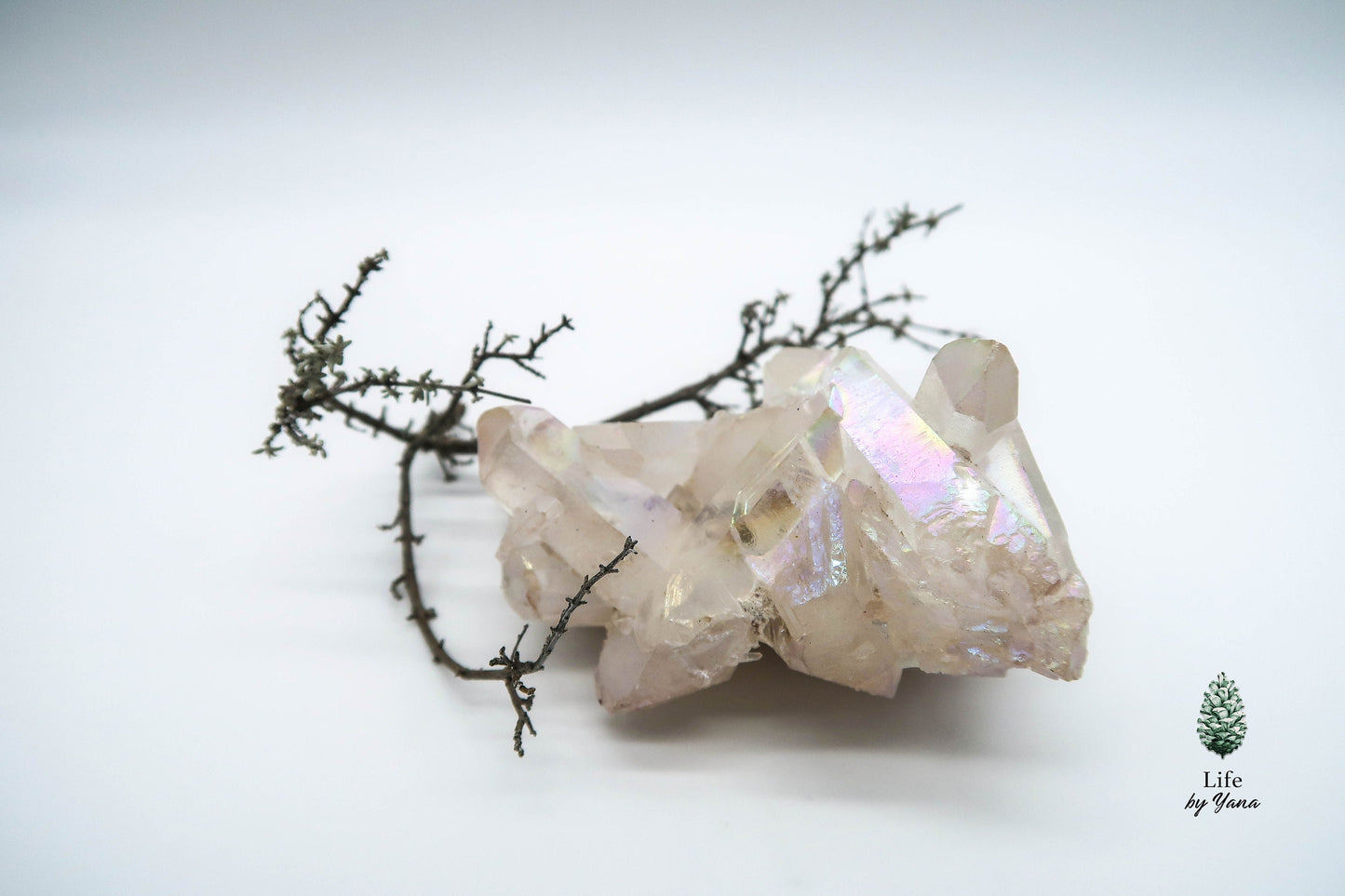 Brazilian Rock Crystal Cluster - Platinum Reinforcement