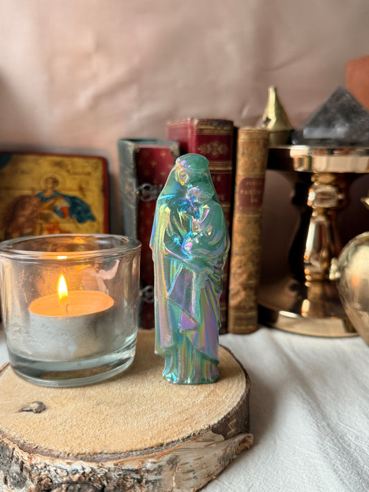 Vierge à l’Enfant – Aventurine naturelle