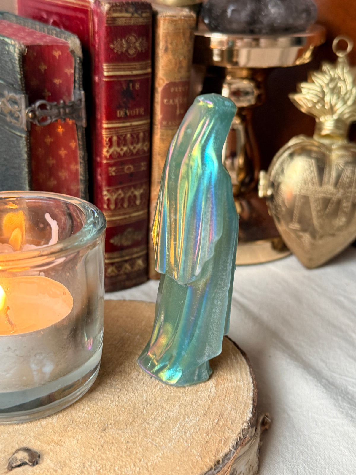 Vierge à l’Enfant – Aventurine naturelle