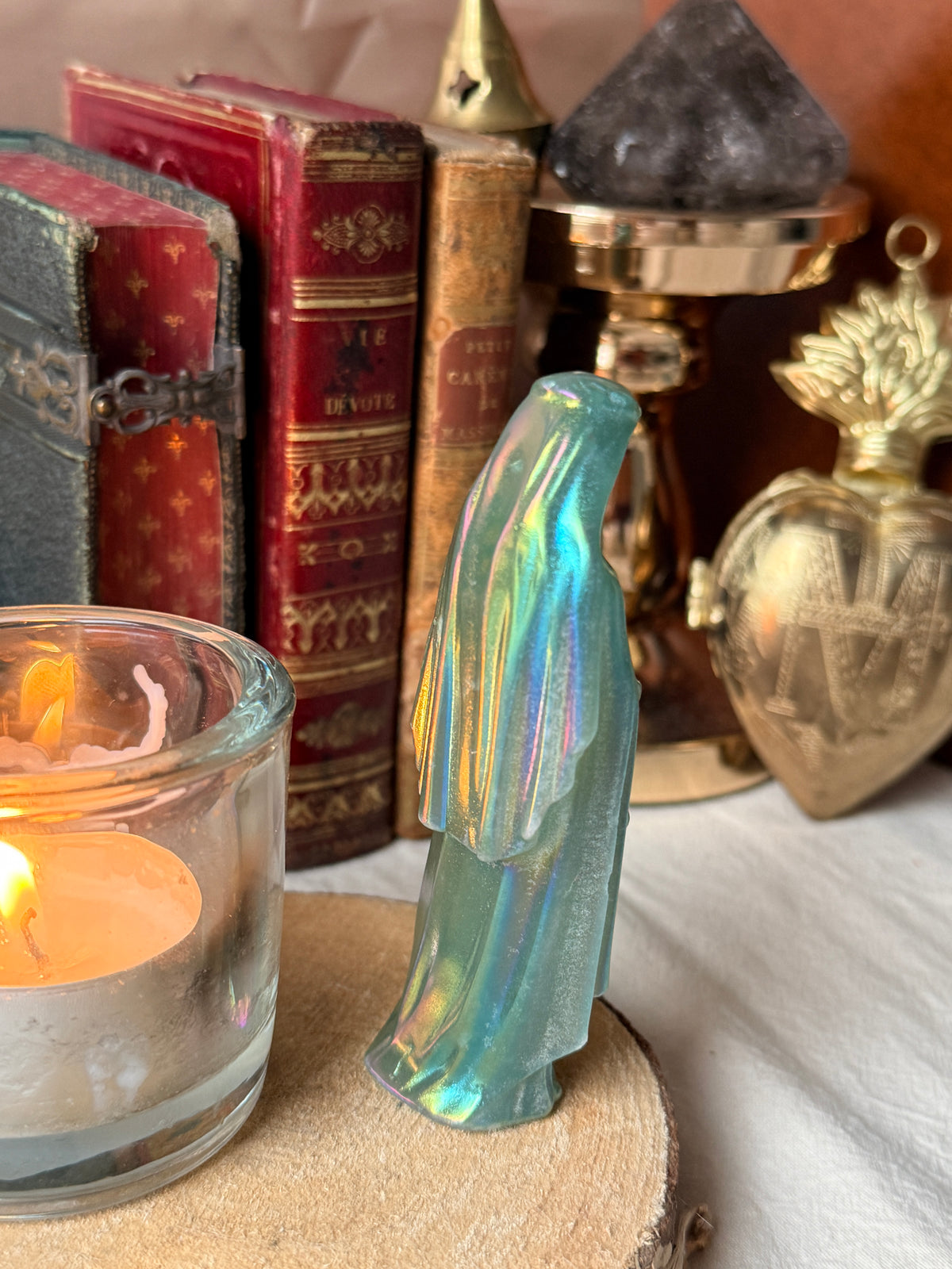 Vierge à l’Enfant – Aventurine naturelle