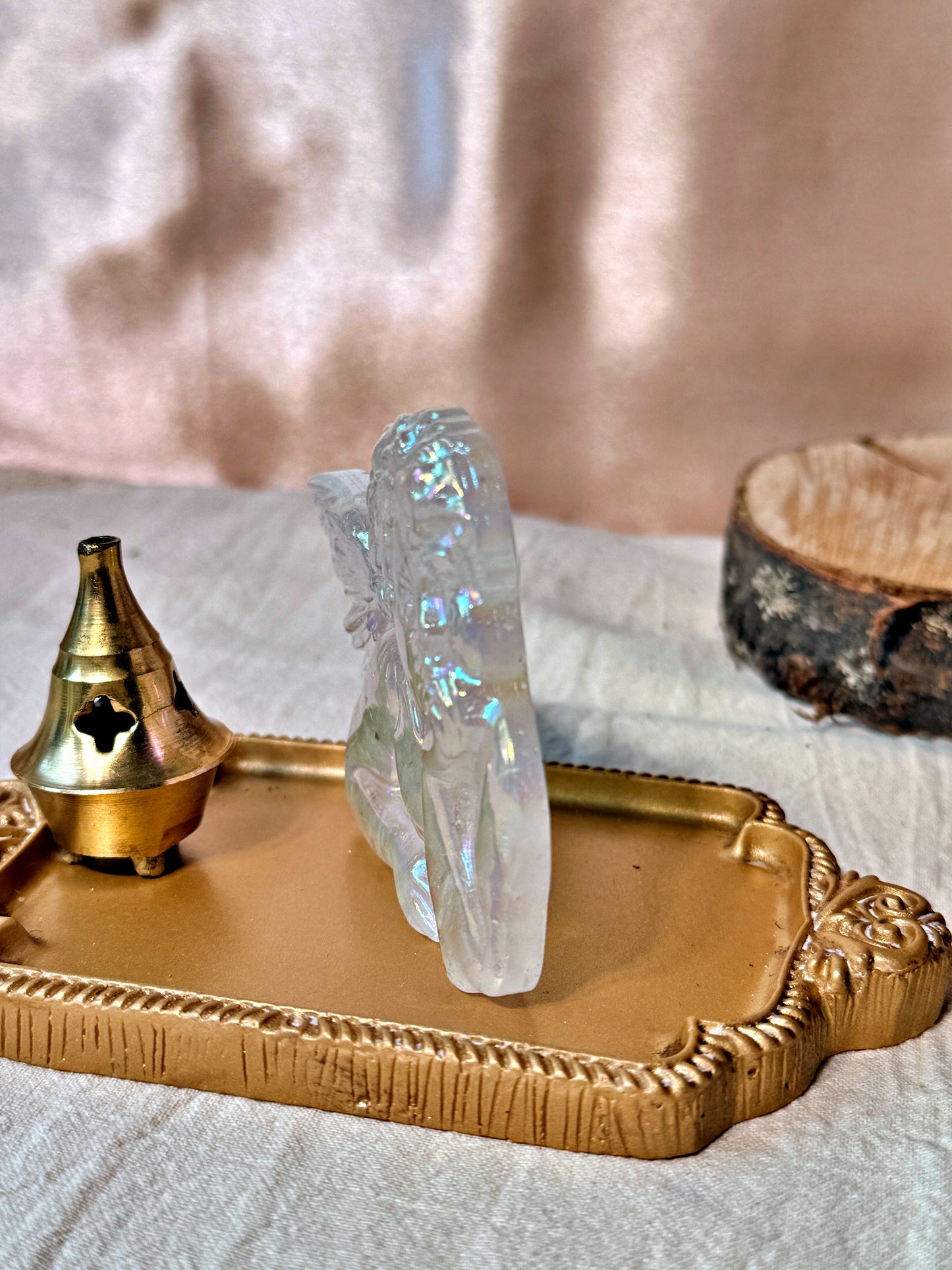 Cherubin de Raphael en Cristal de Roche Aura