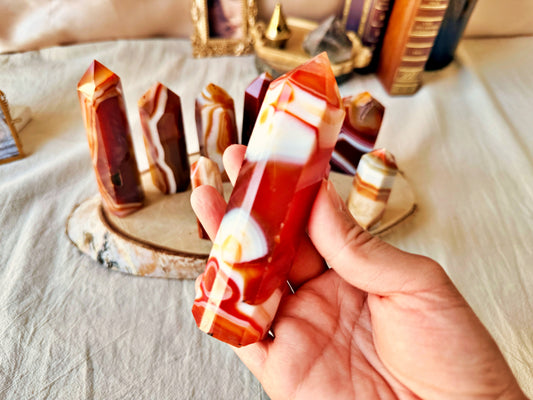 Pointe Agate Sardonyx naturelle