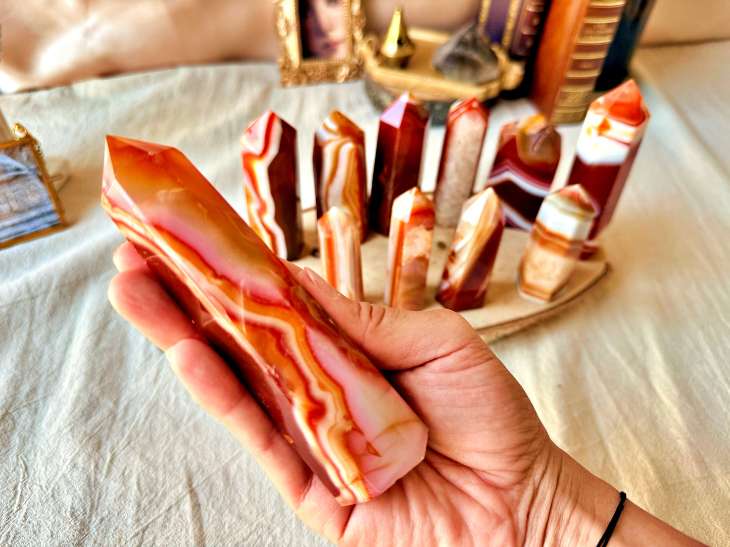 Pointe Agate Sardonyx naturelle