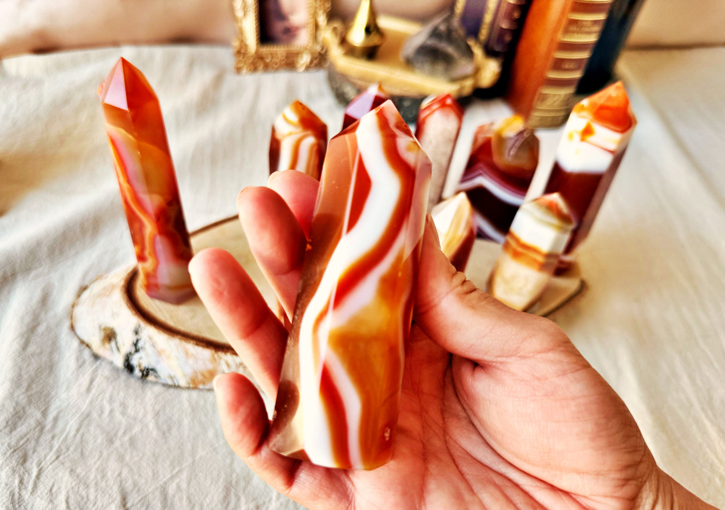 Pointe Agate Sardonyx naturelle