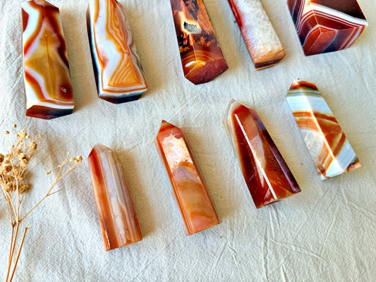 Pointe Agate Sardonyx naturelle