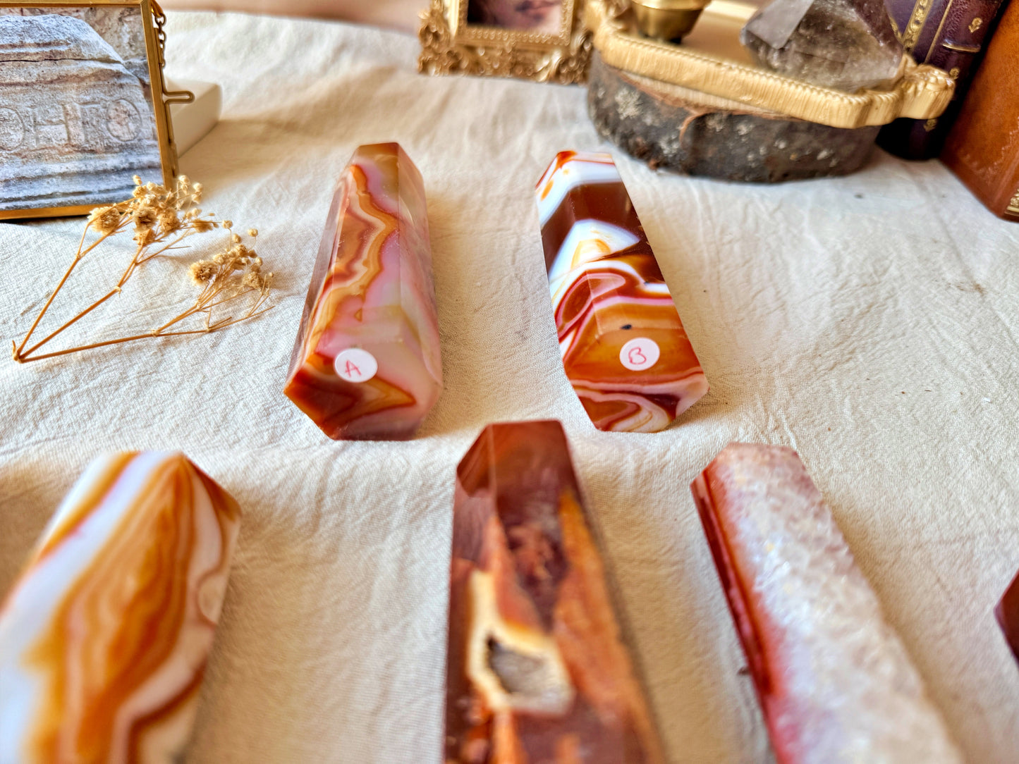 Pointe Agate Sardonyx naturelle