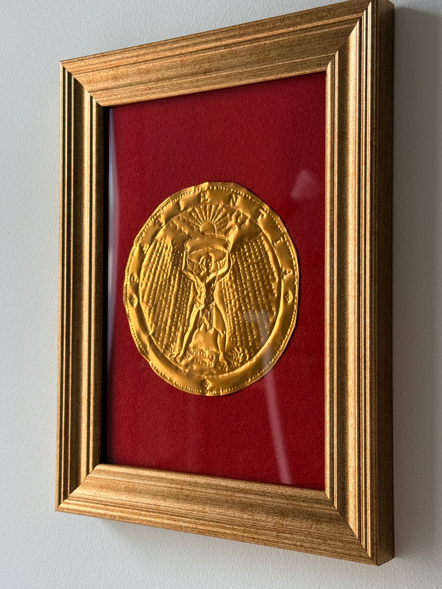 Patientia – Gravure Médiévale Encadrée - Vertu de la Patience – Art Médiéval – Cadre Bois