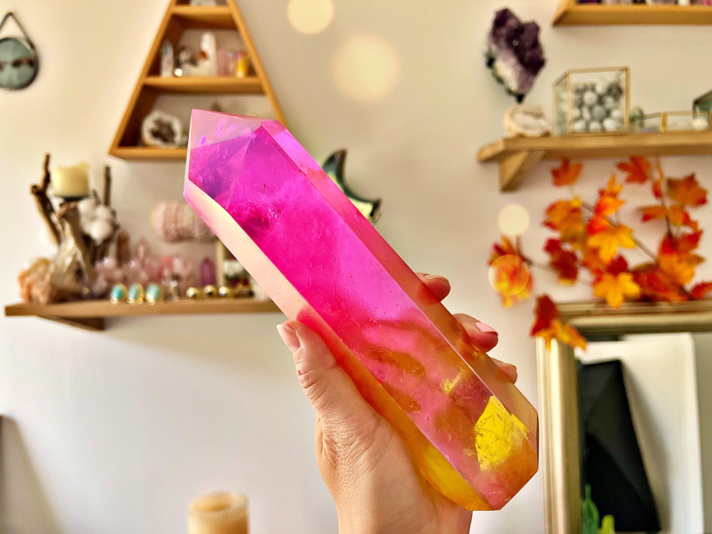 Pointes Massives de Cristal de Roche Double Aura – Brésil