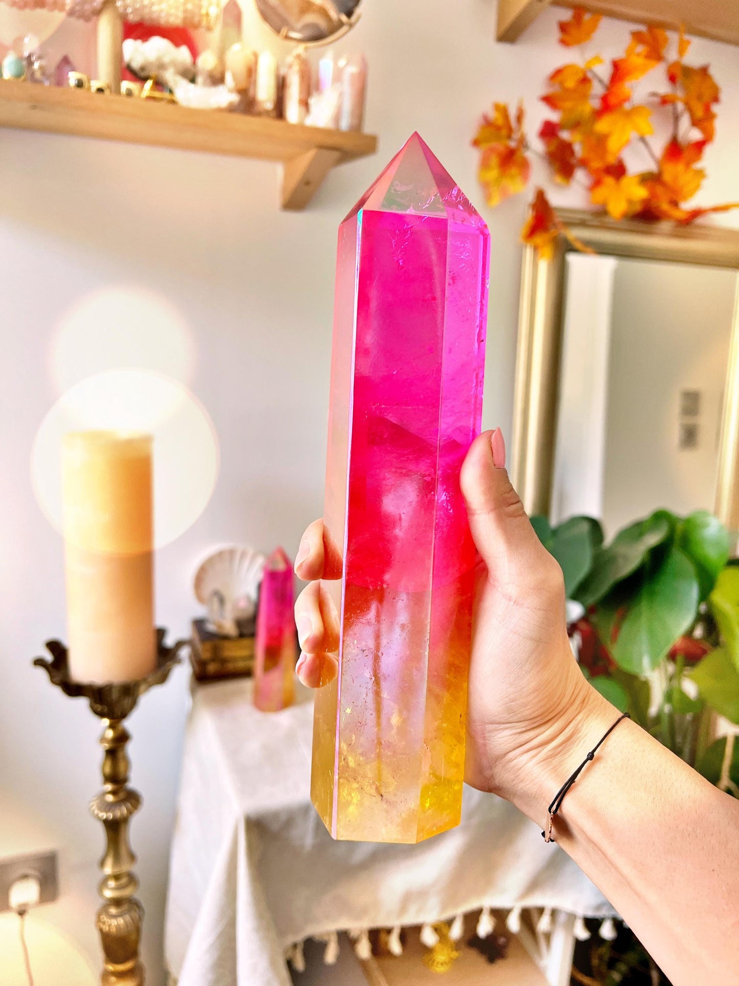 Pointes Massives de Cristal de Roche Double Aura – Brésil