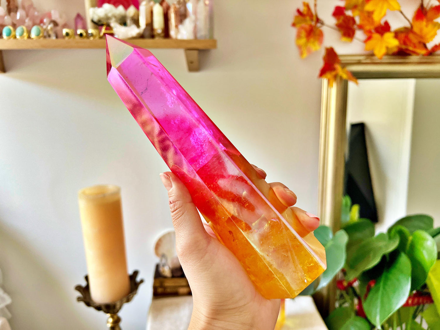 Pointes Massives de Cristal de Roche Double Aura – Brésil