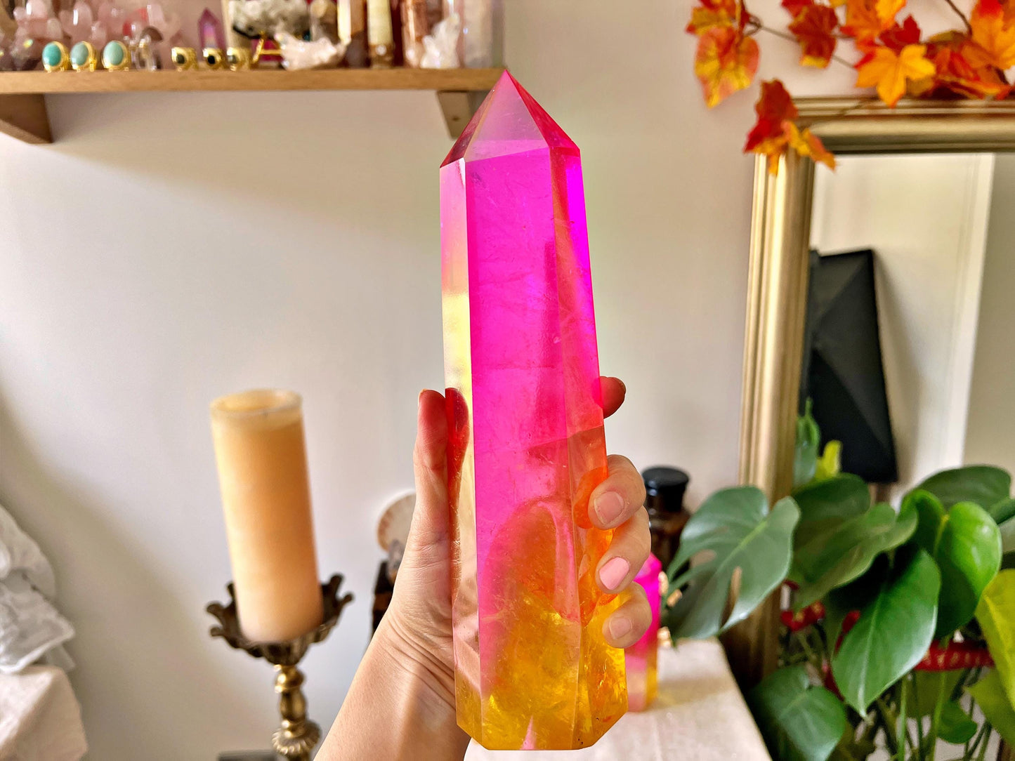 Pointes Massives de Cristal de Roche Double Aura – Brésil