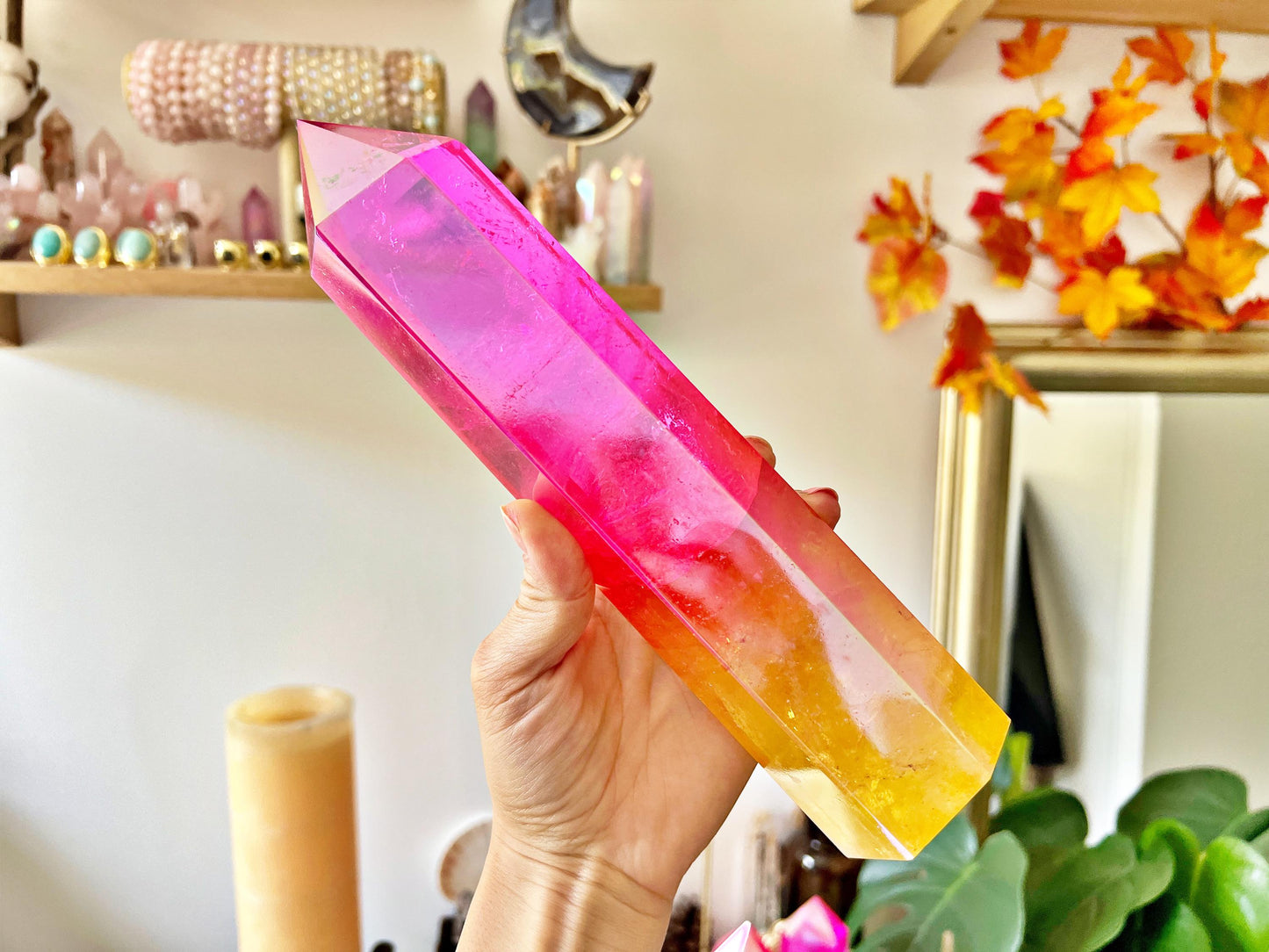 Pointes Massives de Cristal de Roche Double Aura – Brésil