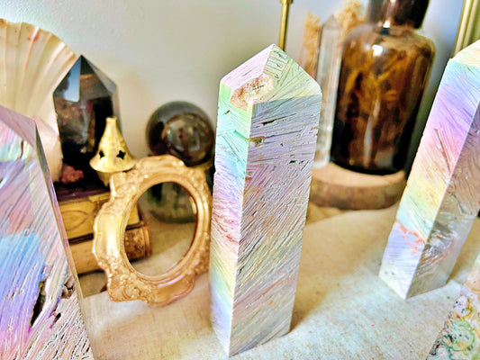 Grandes Pointes d'Agate Dentelle Aura
