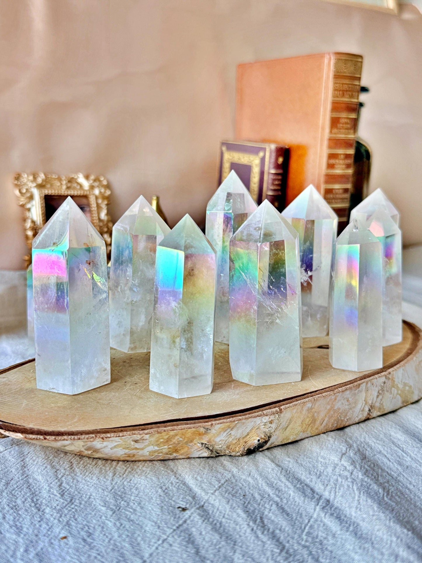 Pointe de Cristal d'Aura Opale