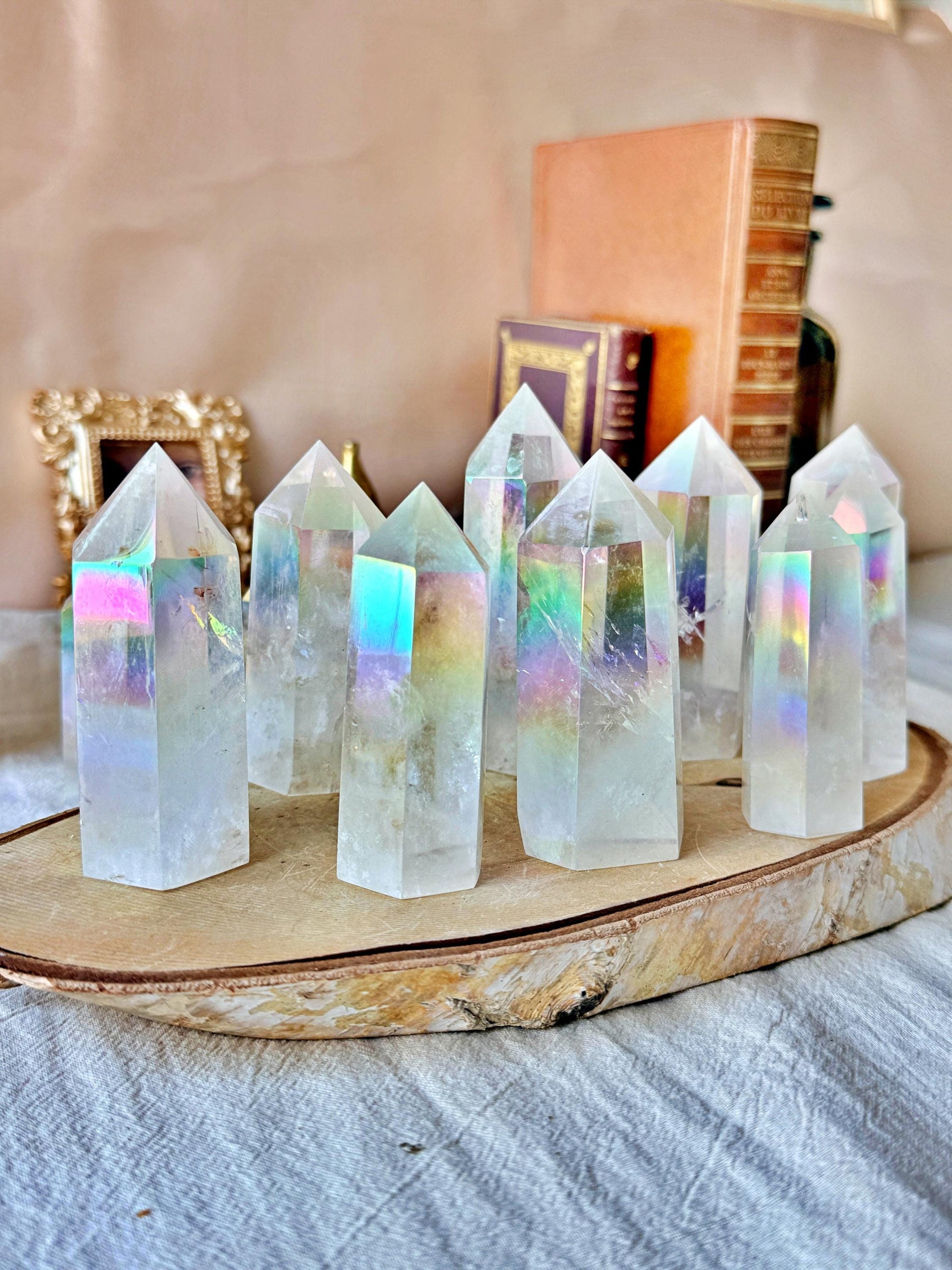 Pointe de Cristal d'Aura Opale