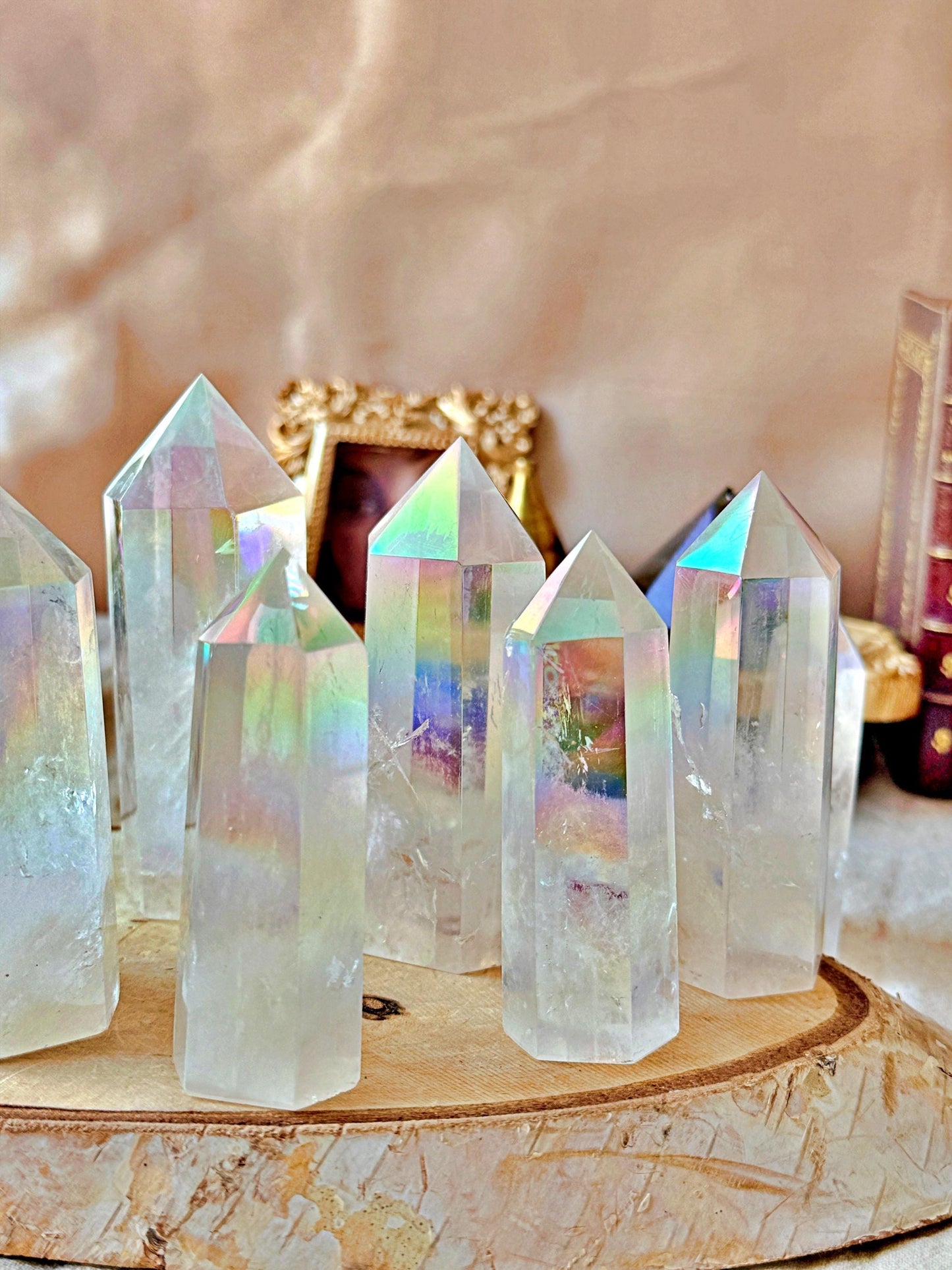 Pointe de Cristal d'Aura Opale