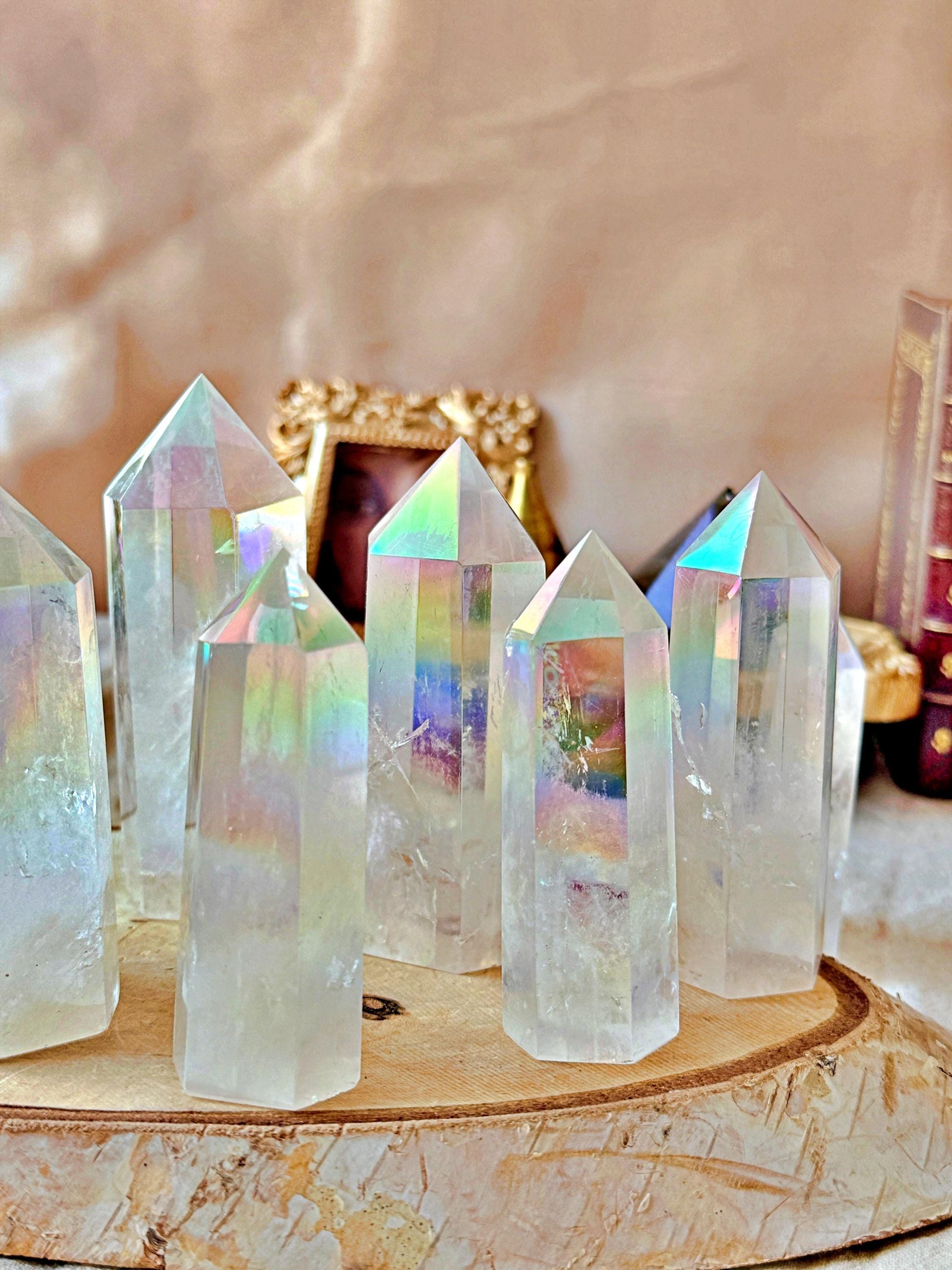Pointe de Cristal d'Aura Opale