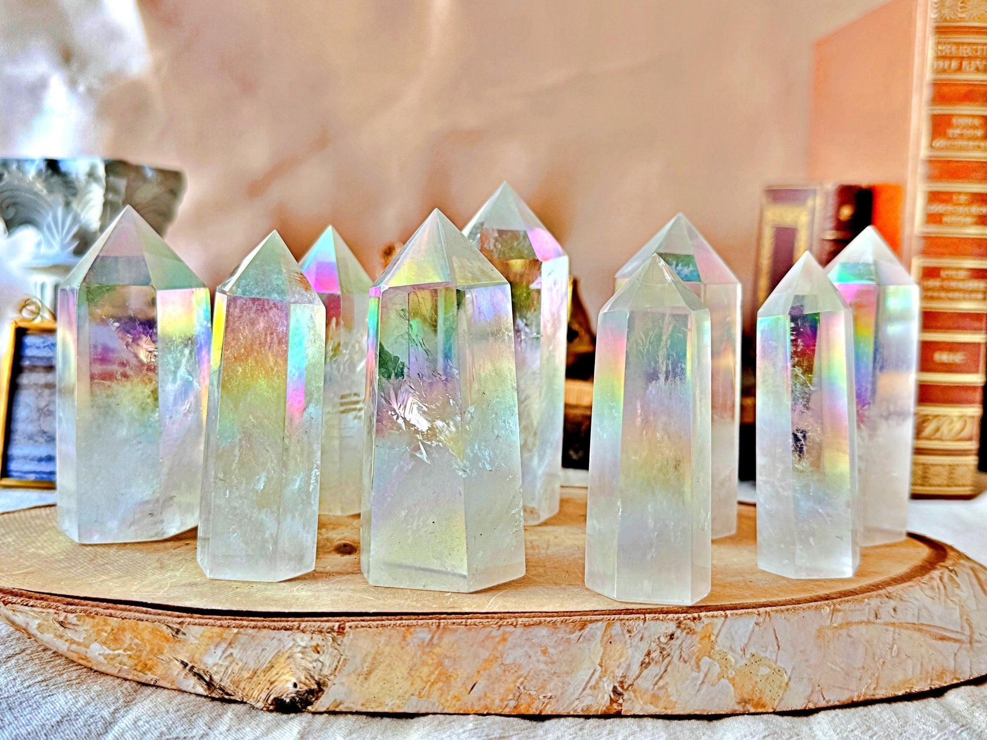 Pointe de Cristal d'Aura Opale
