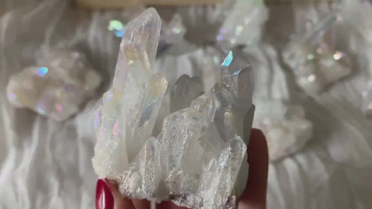Brazilian Rock Crystal Cluster - Platinum Reinforcement