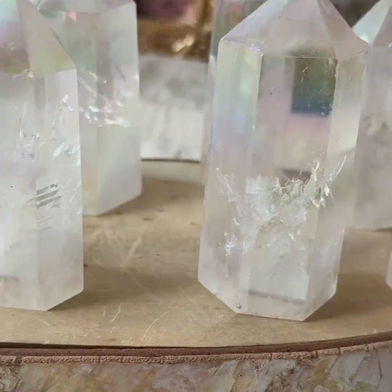 Pointe de Cristal d'Aura Opale