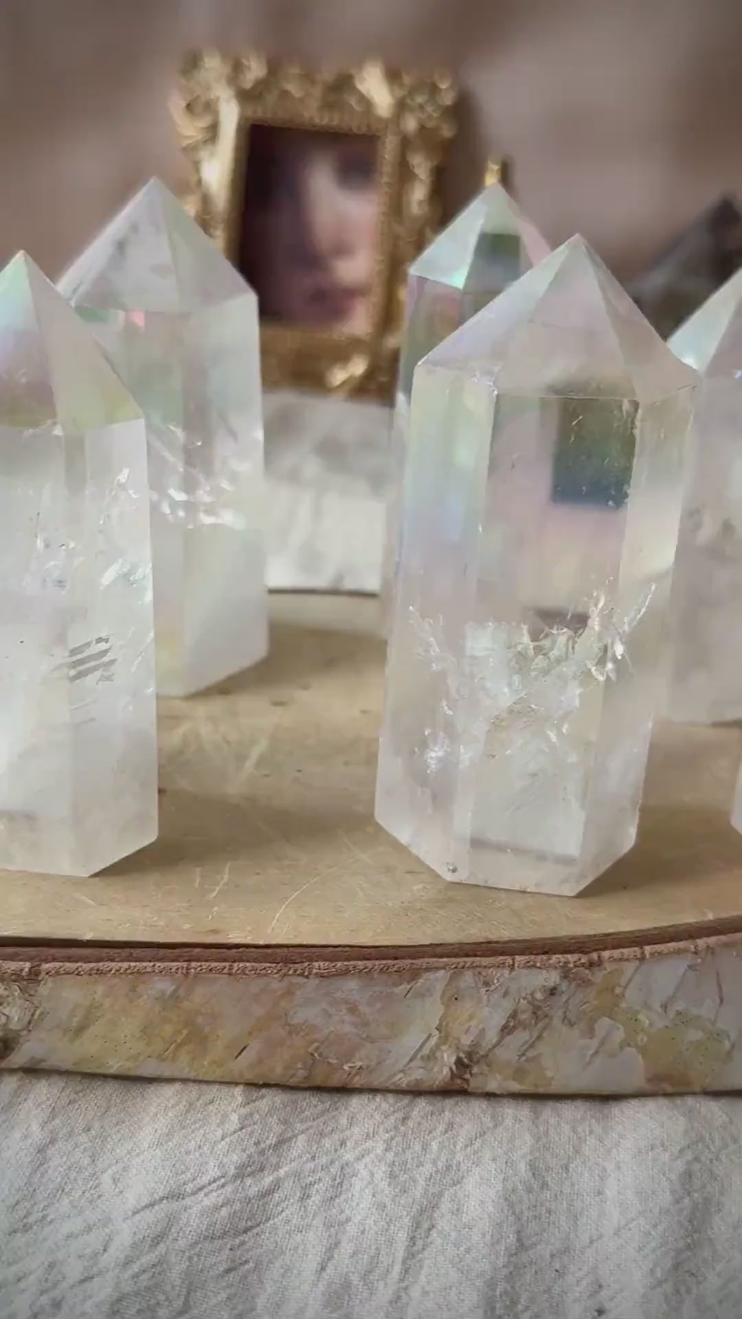 Pointe de Cristal d'Aura Opale
